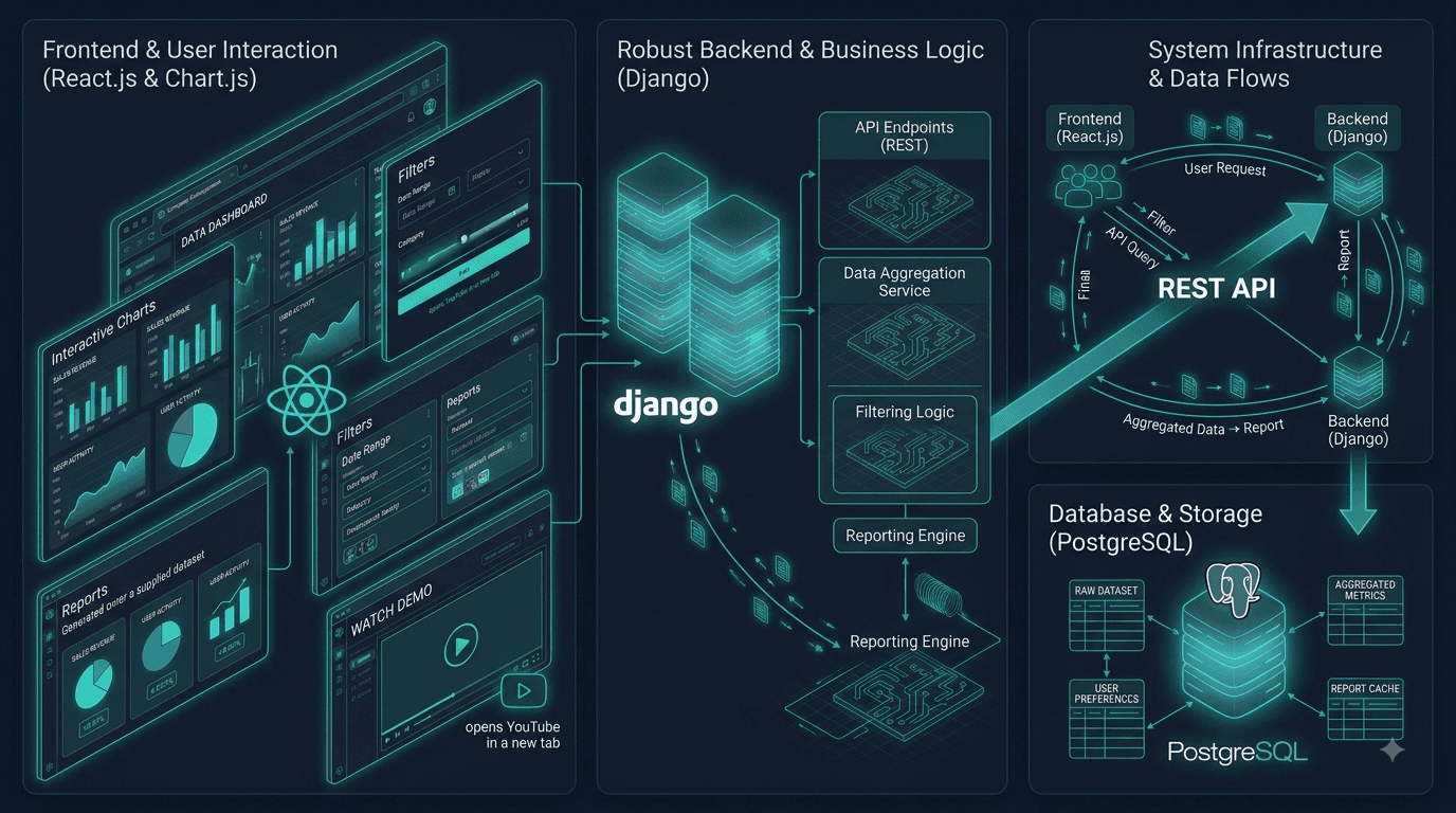 Data dashboard with Django and React